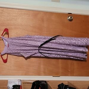 Elle XL lace dress in lavender purple